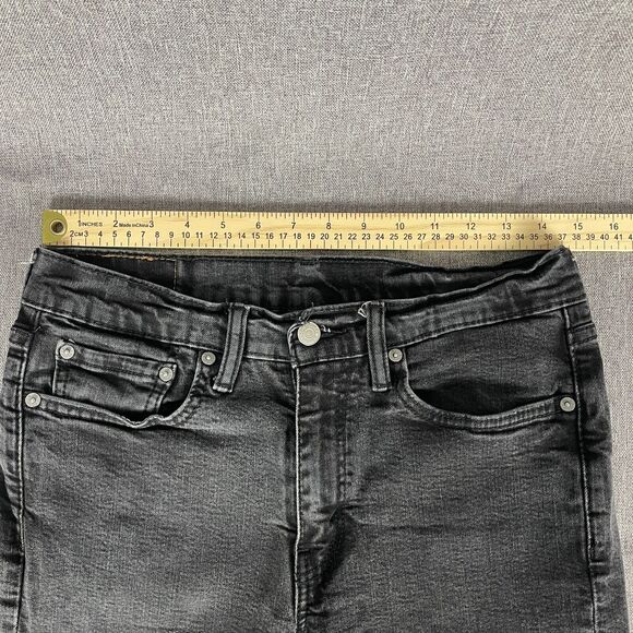 Levis Jeans Men Fit: 29x29.5 Black 514 Regular Fit Straight Leg Dark Wash - Picture 9 of 13